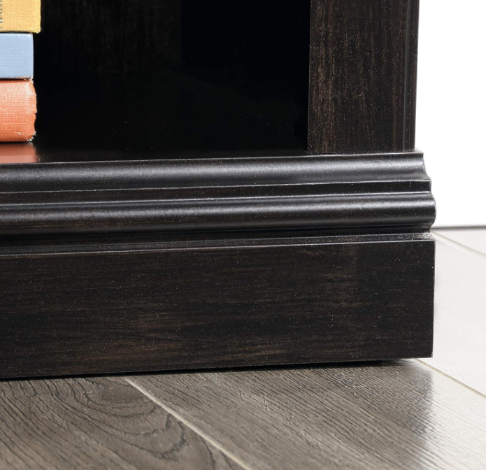 Versatile Storage Cabinet with Adjustable Shelves – Engineered Wood, Estate Black Finish, Quick Slide-On Assembly
