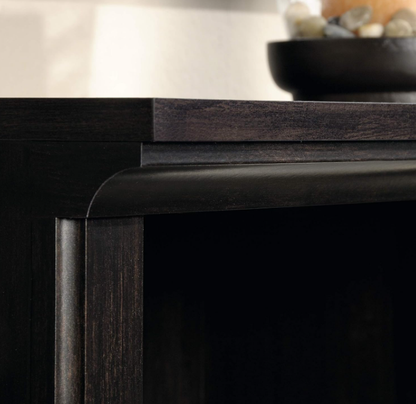 Versatile Storage Cabinet with Adjustable Shelves – Engineered Wood, Estate Black Finish, Quick Slide-On Assembly