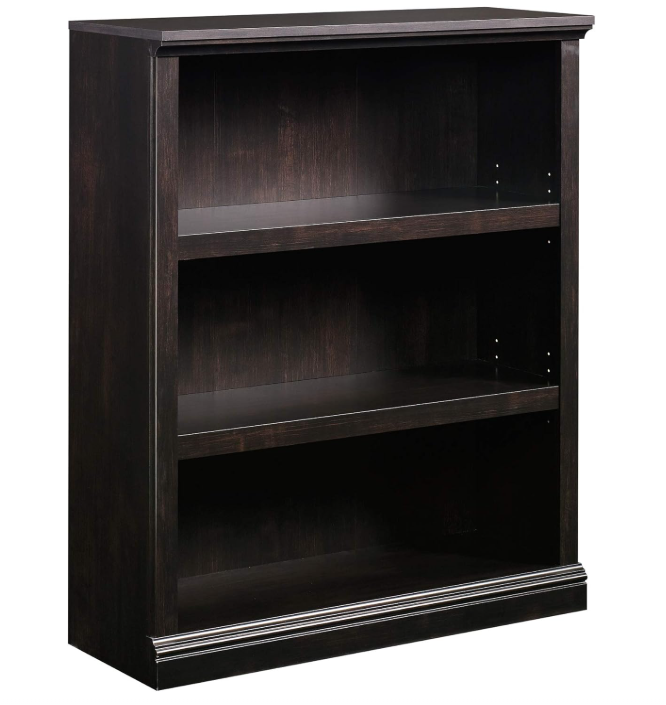 Versatile Storage Cabinet with Adjustable Shelves – Engineered Wood, Estate Black Finish, Quick Slide-On Assembly