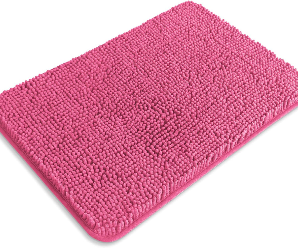 Bathroom Rugs 36 x 60 Inch – Extra Large Bath Mat | Absorbent and Washable Thick Chenille Bath Rugs Non-Slip Runner Rug for Bathroom, Shower, Tub(Gray)
