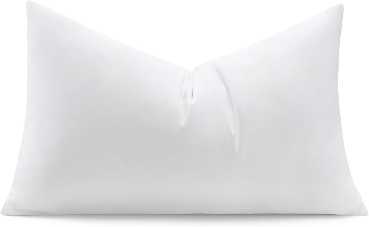 puredown® Feather Down Throw Pillow Inserts 22 x 22 (Pack of 2, White), Big Throw Pillows for Floor, Couch, Bed, Machine Washable