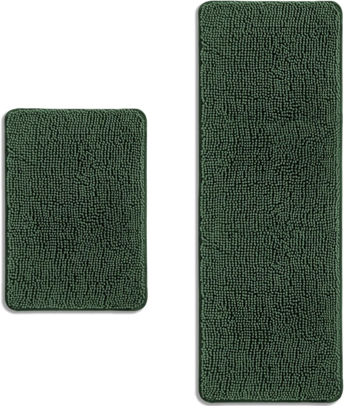 Bathroom Rugs 36 x 60 Inch – Extra Large Bath Mat | Absorbent and Washable Thick Chenille Bath Rugs Non-Slip Runner Rug for Bathroom, Shower, Tub(Gray)