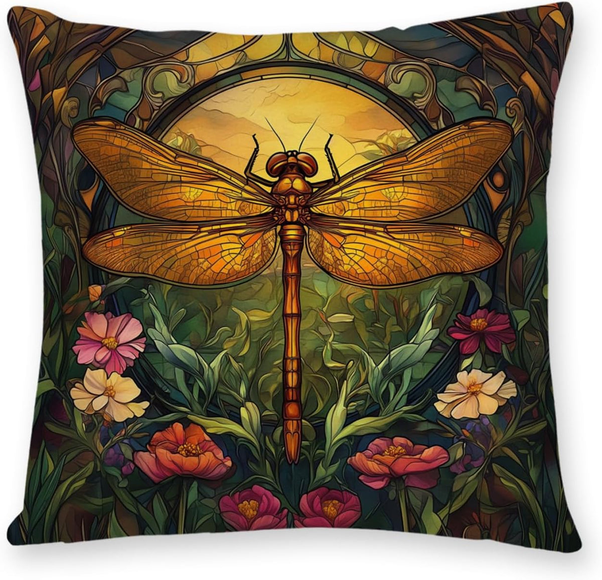 William Morris Abstract Vintage Print Floral Velvet Design Throw Pillow Covers Home Decor, Retro Art Decor Pillowcase Cushion Cover for Bed Sofa Living Room, Square 18x18inch (Black-Floral2)