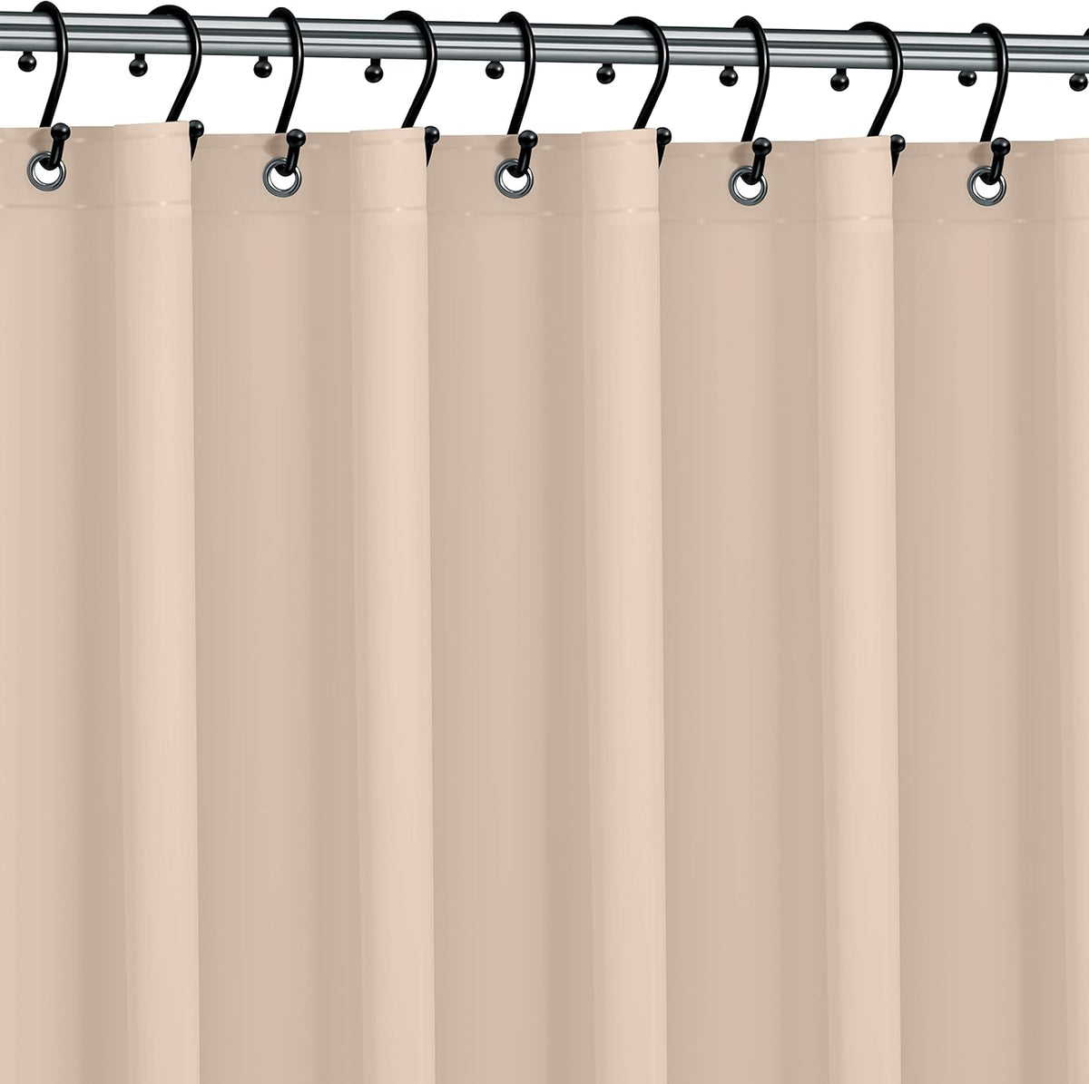 No Smell Shower Curtain Liner 72x72 White - PEVA Plastic Shower Curtain for Bathroom, PVC-Free Waterproof Shower Liner with Metal Grommets and Magnet-Weighted Bottom Hem - Washable Inner Liner
